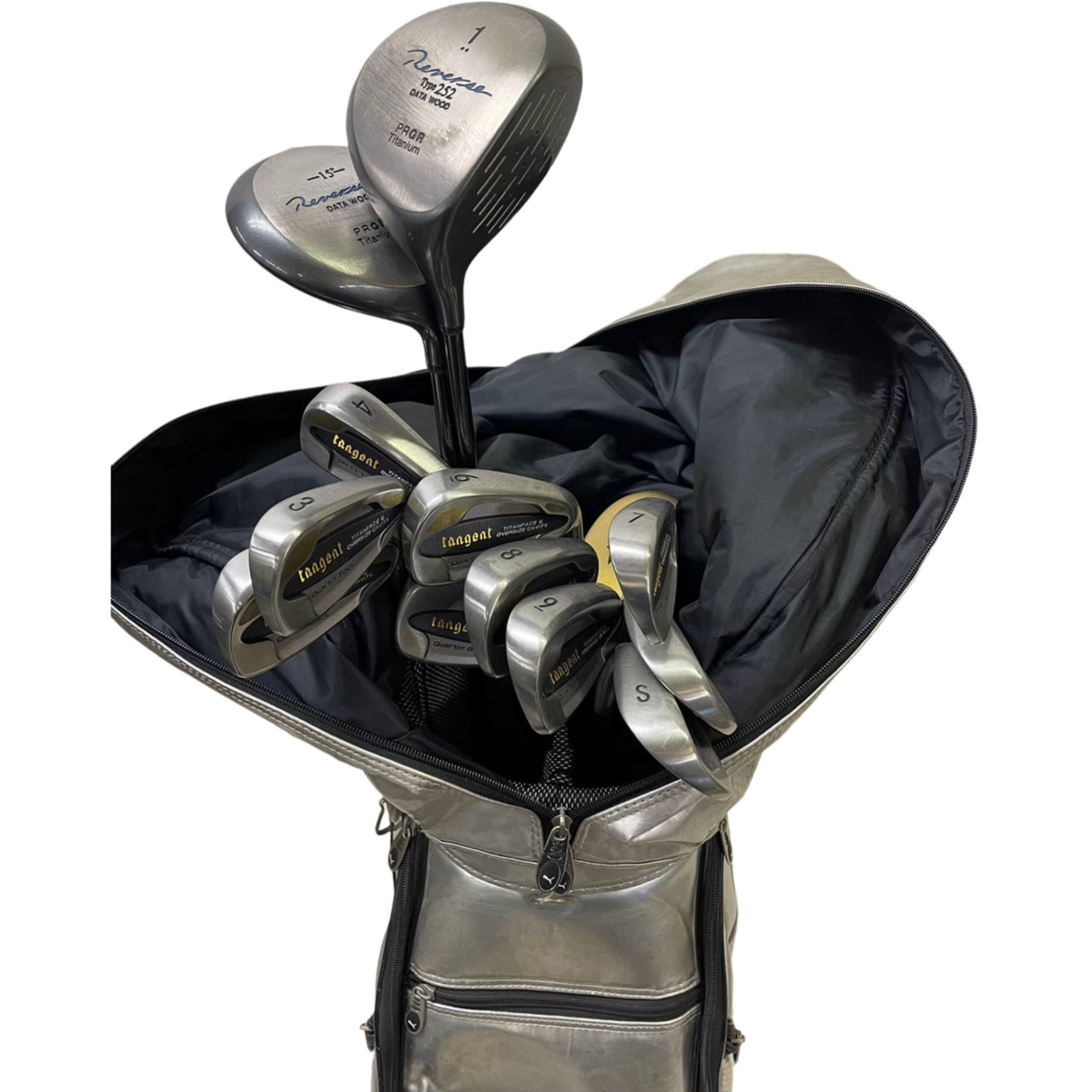 PRGRドライバー+DUNLOPアイアン メンズゴルフ超初心者向け13本 バッグあり