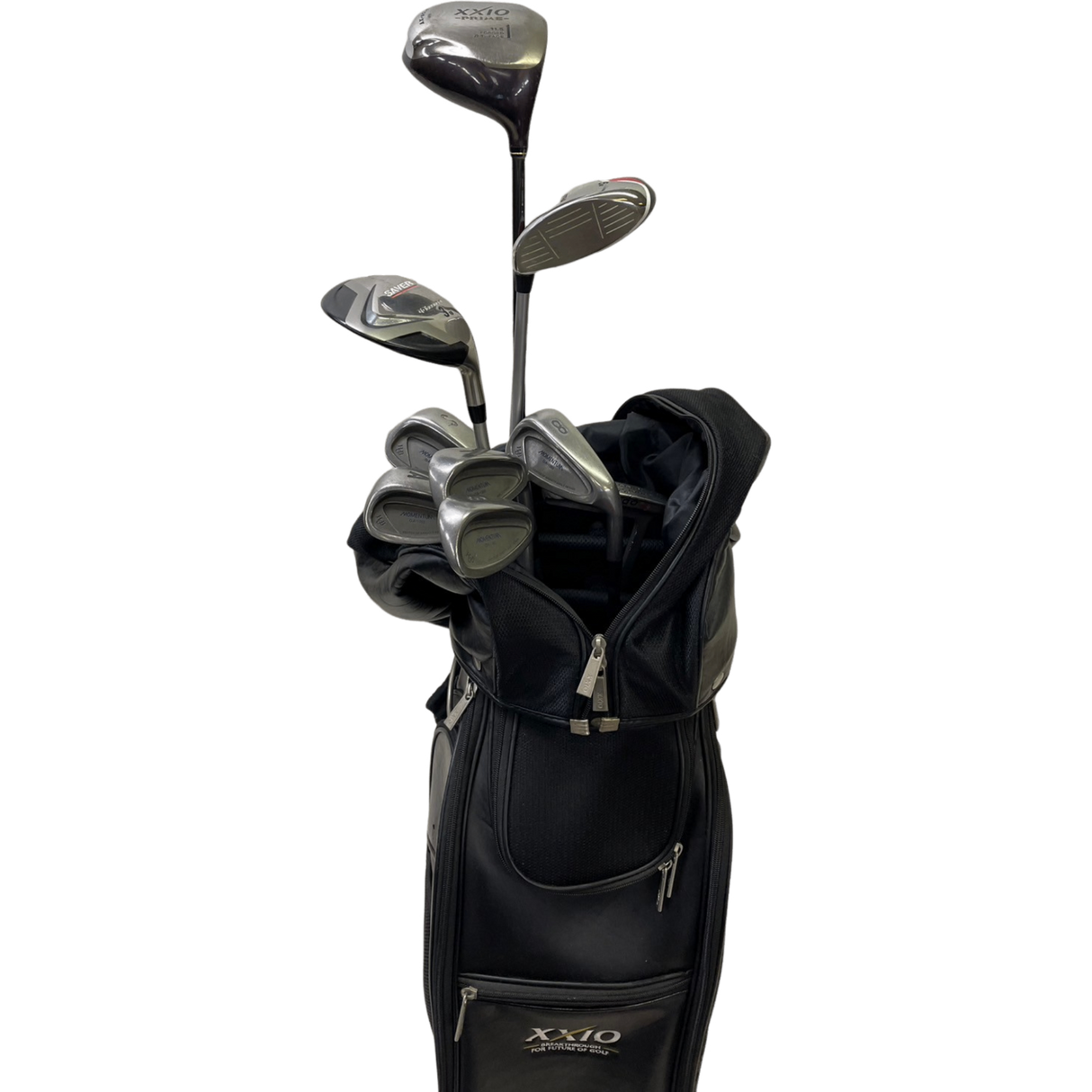 XXIO PRIME他 複数メーカー混合メンズ超初心者向け9本+キャディバッグセット